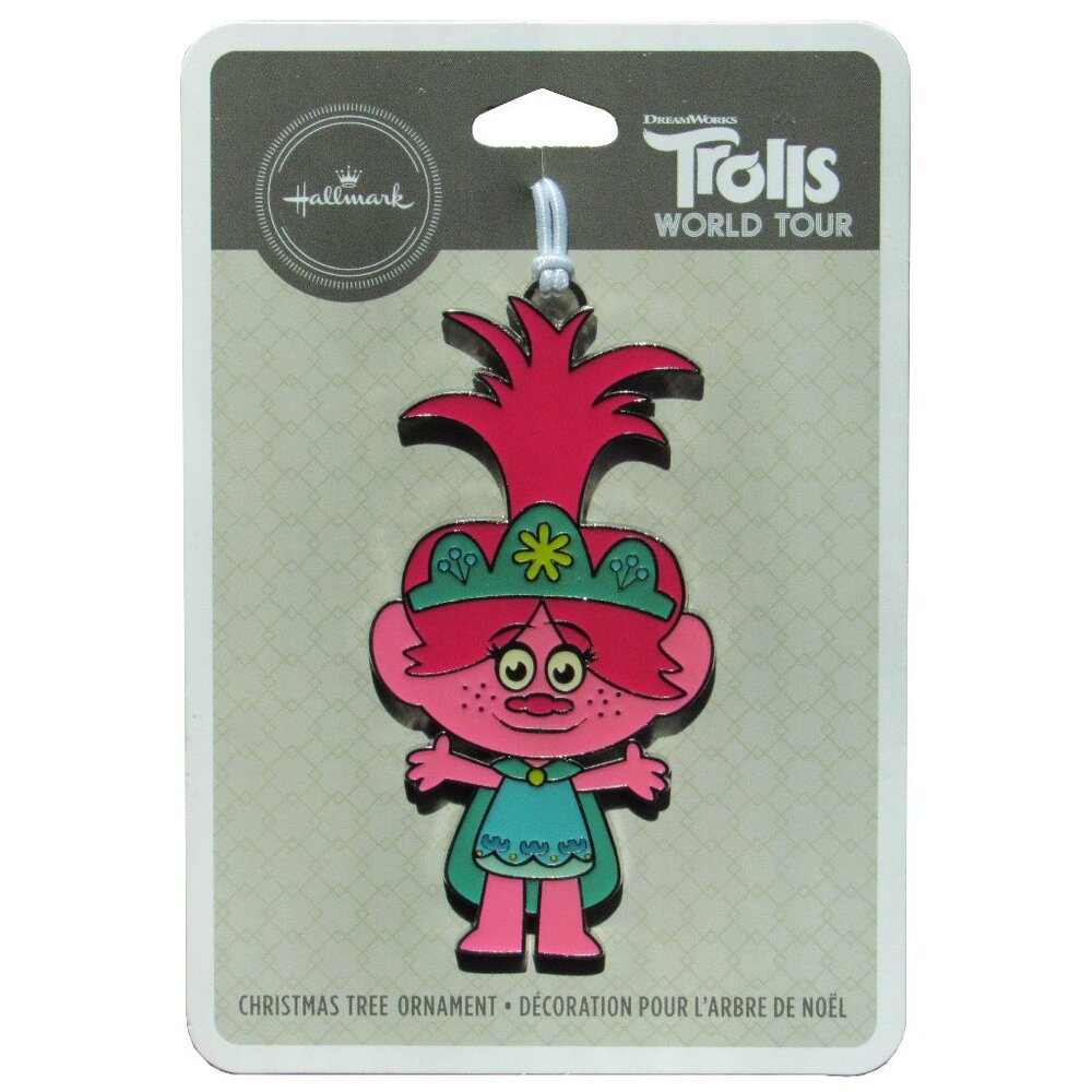 New! Trolls World Tour Metal & Enamel Hallmark Christmas Ornament 2020 Poppy